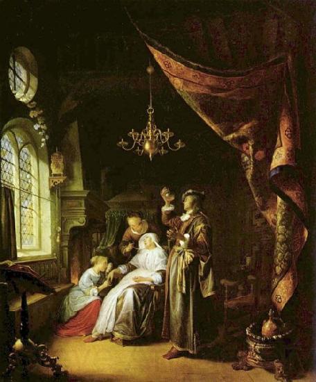 Gerrit Dou The Dropsical Woman. Germany oil painting art